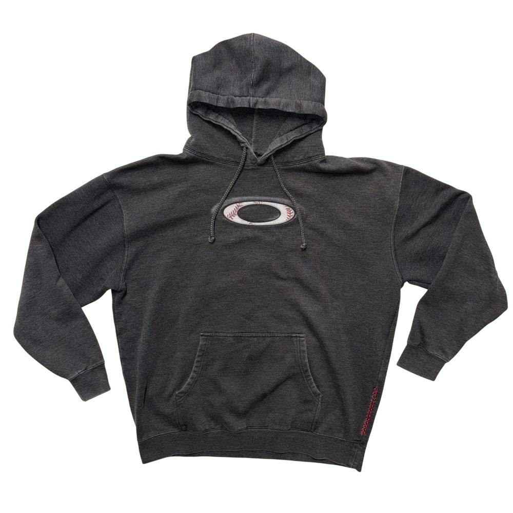 Oakley MLB Los Angeles Angels Hoodie Mens Large Gray Baseball Stitch 2014 Logo